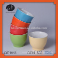 stoneware material ice cream coffee cups without handle,cups with color design,espresso cup,ice cream